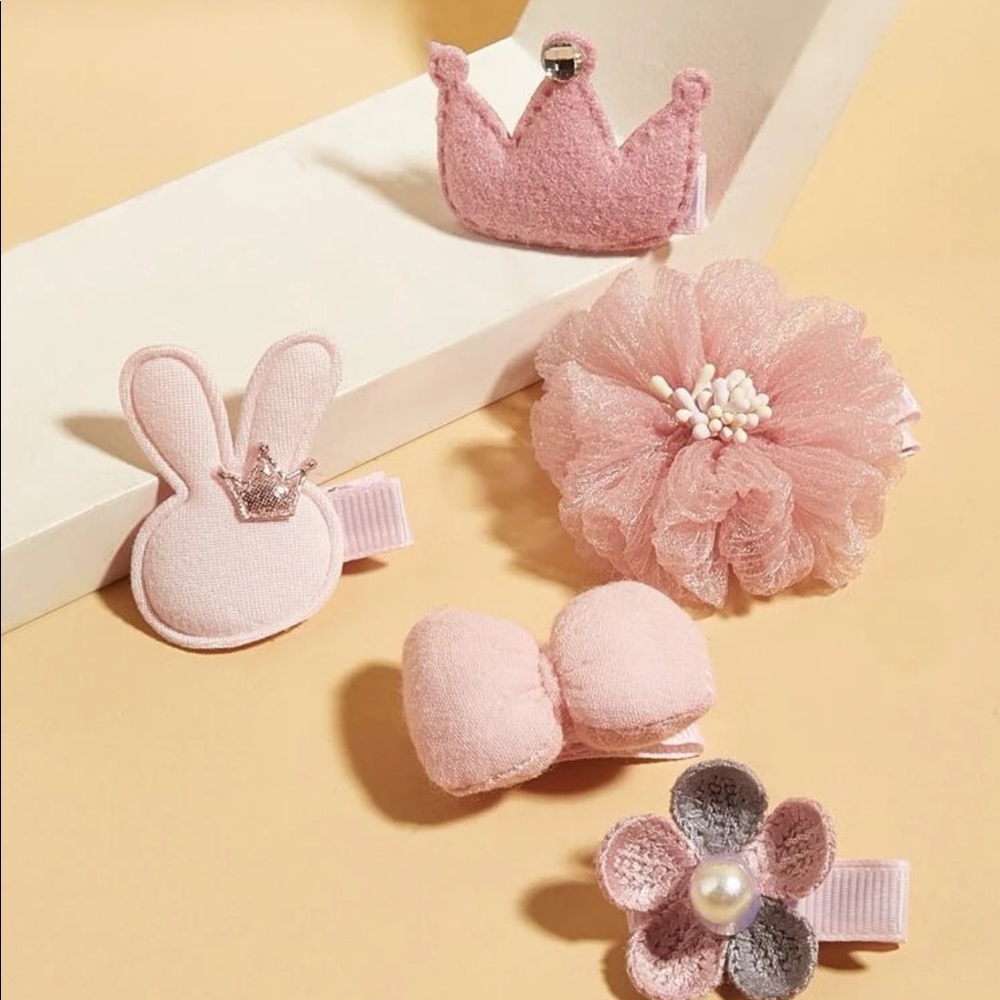 5pc Pet Hair Clíp Set 🐈